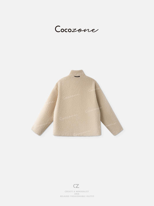 COCO ZONE 刘一一【绵羊毛混纺】双面穿立领拉链外套 CD1A1314 商品图1