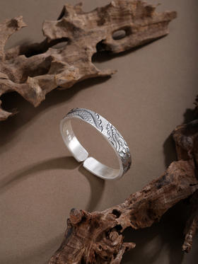 子佩集S999手工银【龙行四海】手镯【55052253】原创设计