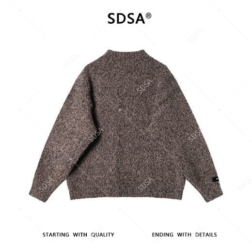 7710SDSA男士秋冬新款痞帅男装潮牌慵懒风立领毛衣百搭时尚套头针织衫 商品图5