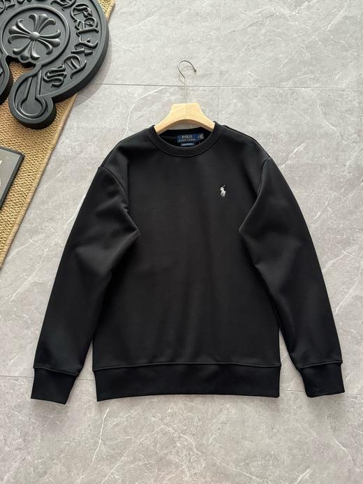 加绒款啦夫劳伦卫衣 2025秋冬装加绒卫衣 男士经典小马标款刺绣圆领卫衣 商品图1