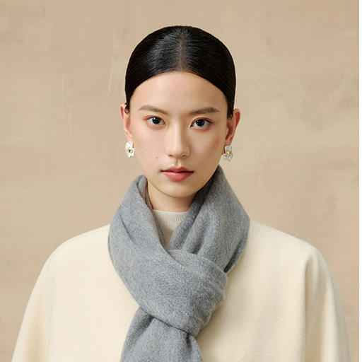 多彩水波纹羊绒围巾 商品图3