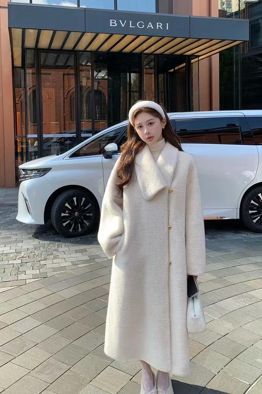 ELLA JADE 名媛气质皮毛一体环保皮草大衣外套 21955 商品图0