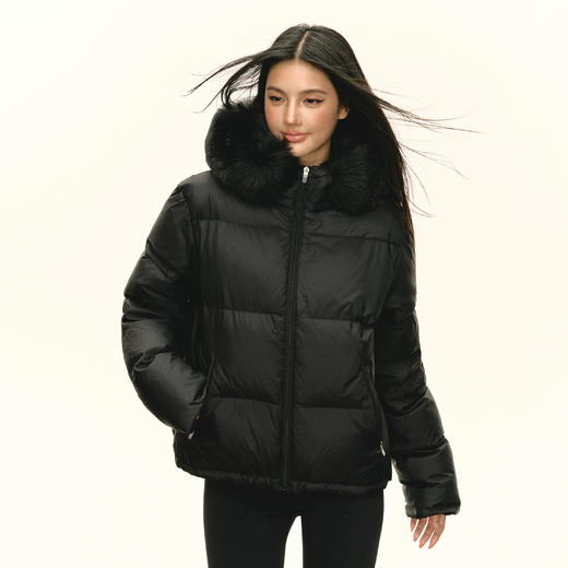 Ariseism 美式复古设计感可脱卸毛领羽绒服女冬季新款面包服外套 商品图2