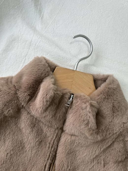 贝壳三 仿皮草马甲复古绒绒立领内搭外穿宽松保暖背心坎肩C120528 商品图1