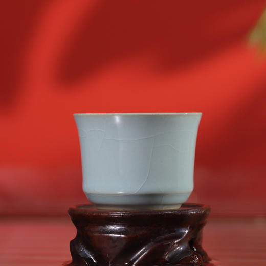 问鼎茶器冰花汝瓷竹律杯（小） 商品图0
