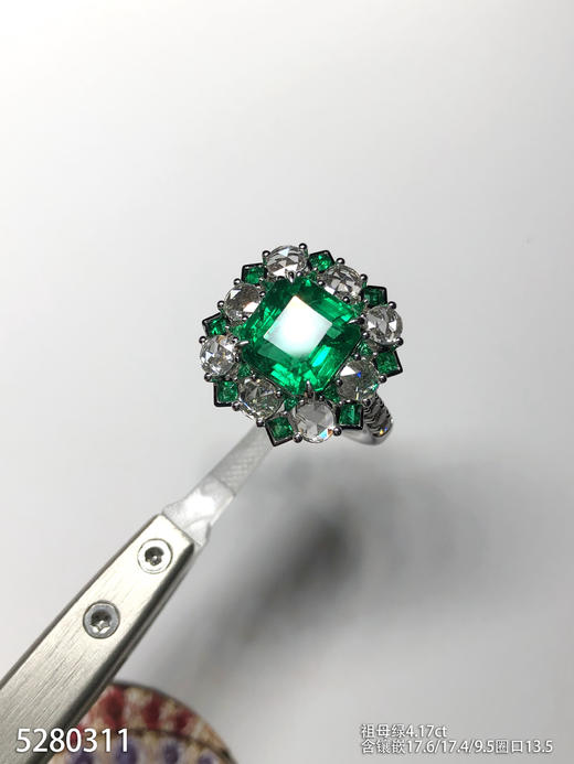 祖母绿钻石戒指【5280311】具体价格微信咨询 商品图0