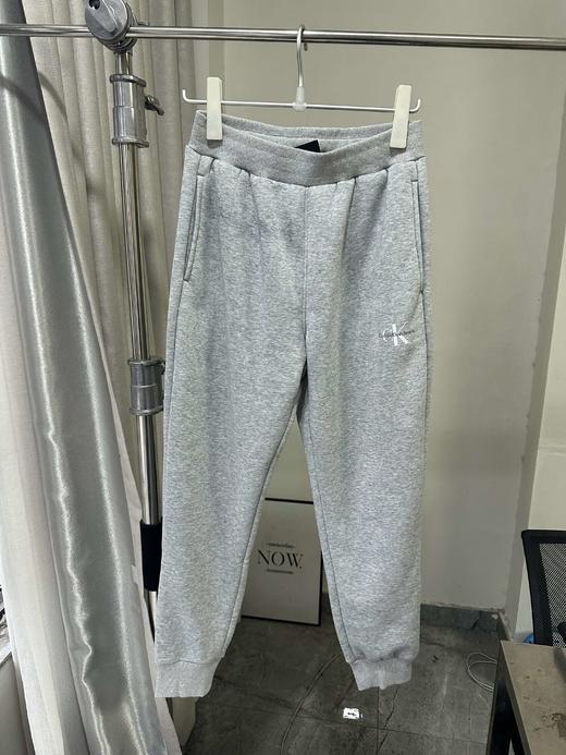 贝壳三 字母印花松紧腰休闲长裤情侣款加绒加厚束脚卫裤C120532 商品图3