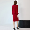 IWY/红色西装套裙女秋冬长袖职业通勤气质套装高端宴会工作服25CS830 商品缩略图5