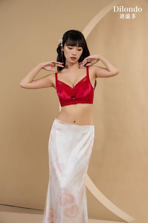 迪兰多车缝无钢圈中厚杯蚕丝养胸护胸聚拢有型2118473 商品图1