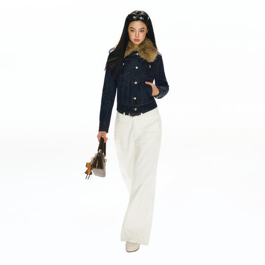 Ariseism 美式复古设计感可拆卸毛领摇粒绒内里外套女秋冬新款 商品图3