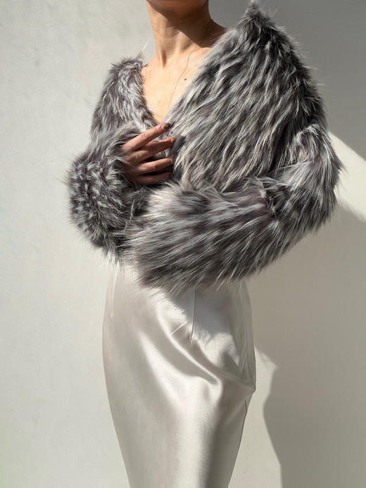 Running Closet｜环保毛外套 [ 黑白灰混色 仿皮草 ] 【LCM】 商品图0