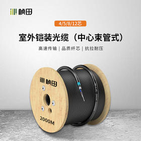 2000米单模4芯室外铠装光纤线径：8.0mm  GNT-51104B-2K