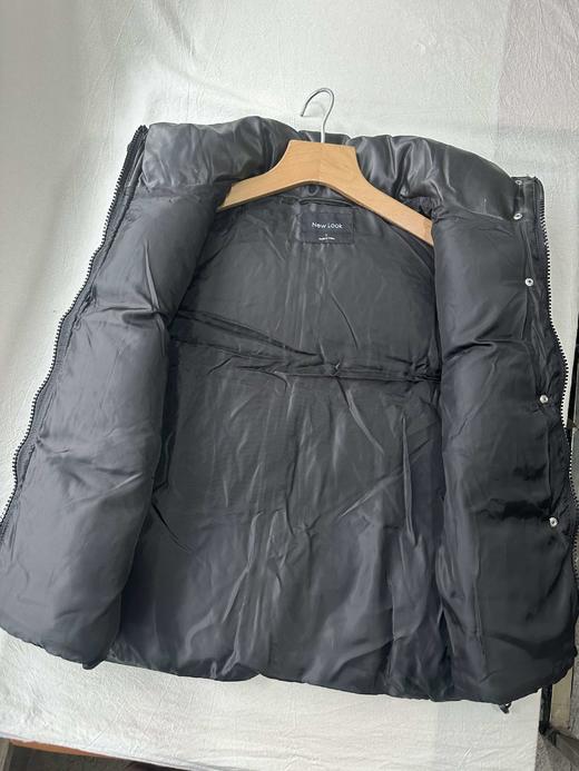 贝壳三 时尚立领PU皮加厚无袖外套马甲保暖百搭防风背心C120529 商品图9