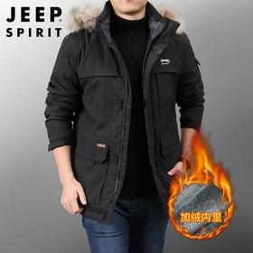 JEEP SPIRIT男士外套男夹克秋冬季加绒加厚夹克男士外套HL8119B