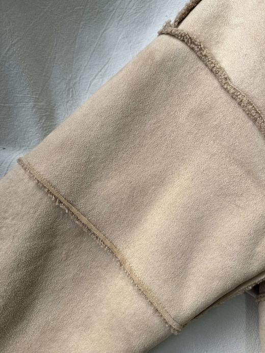 贝壳三 气质通勤翻领内里加绒外套仿羊羔毛保暖拼接夹克C120522 商品图10