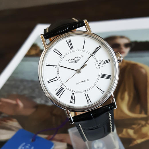 【95新】LONGINES 浪琴L4.921.4.11.2自动机械机芯日期显示38.5MM（男款）优雅系列精钢 301125NJS10 商品图3