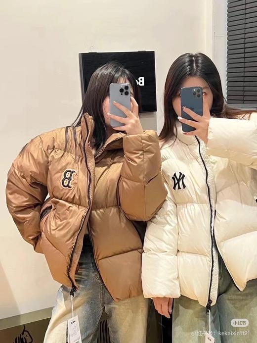 MLB明星同款 纯色短款面包羽绒服 商品图0