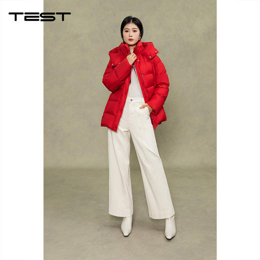 冬上新质通勤保暖柔雾感连帽轻暖羽绒服2254024 商品图2