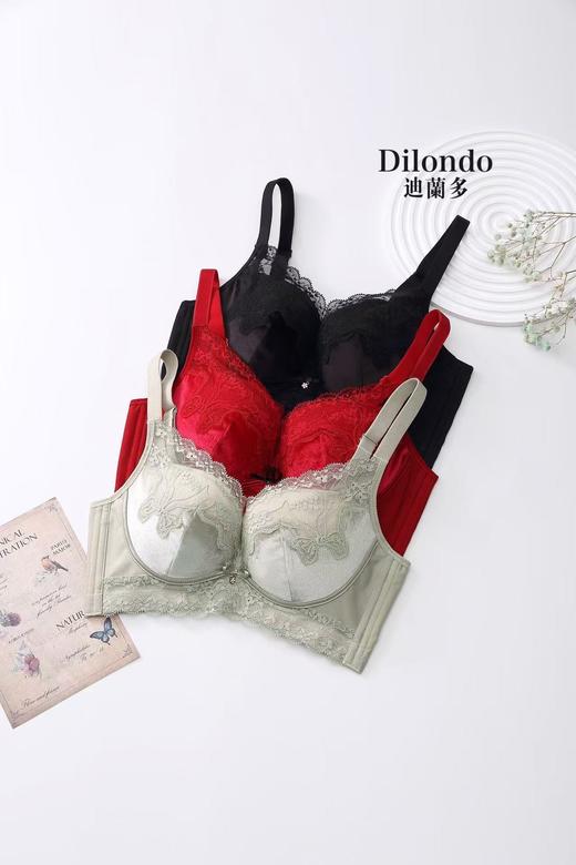 迪兰多车缝无钢圈中厚杯蚕丝养胸护胸聚拢有型2118473 商品图6