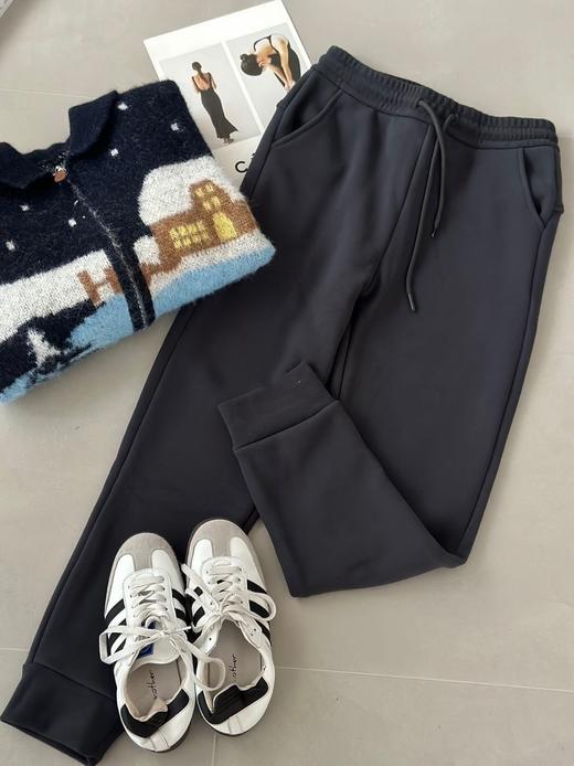 男女同款黑金奥绒加厚防风束脚裤保暖卫裤 商品图14