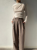 Running Closet｜前褶弯刀小脚裤 [ 驼 真丝羊毛 ] 【LCM】 商品缩略图0