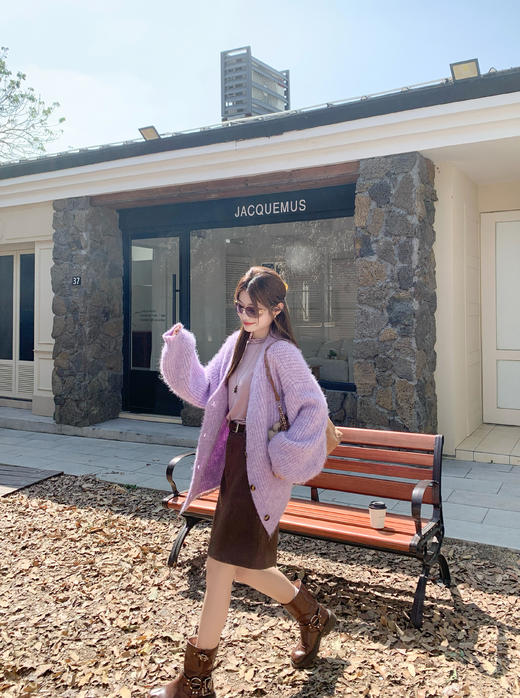 <曾小咸推荐> 现货秒杀！微信超特价！紫色v领毛衣开衫 日常219.99 立减120 秒杀99.99！ 商品图10