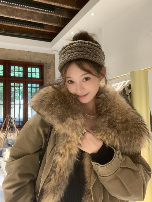 Read Nameless /卡其色貉子毛90白鹅绒羽绒服  2025/12/6 商品图0