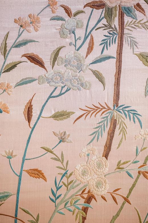 独角鹿西洋古董1920年代中国出品「锦上添花」传统东方花鸟主题大型粤绣挂屏 商品图4