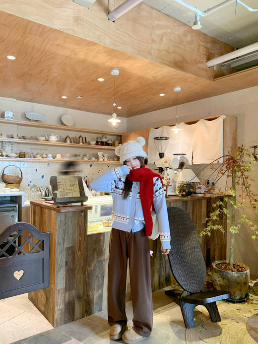 【169元任选2件】现货！蓝色费尔岛毛衣开衫 商品图8