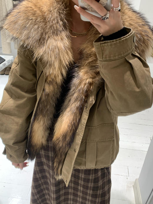 Read Nameless /卡其色貉子毛90白鹅绒羽绒服  2025/12/6 商品图2