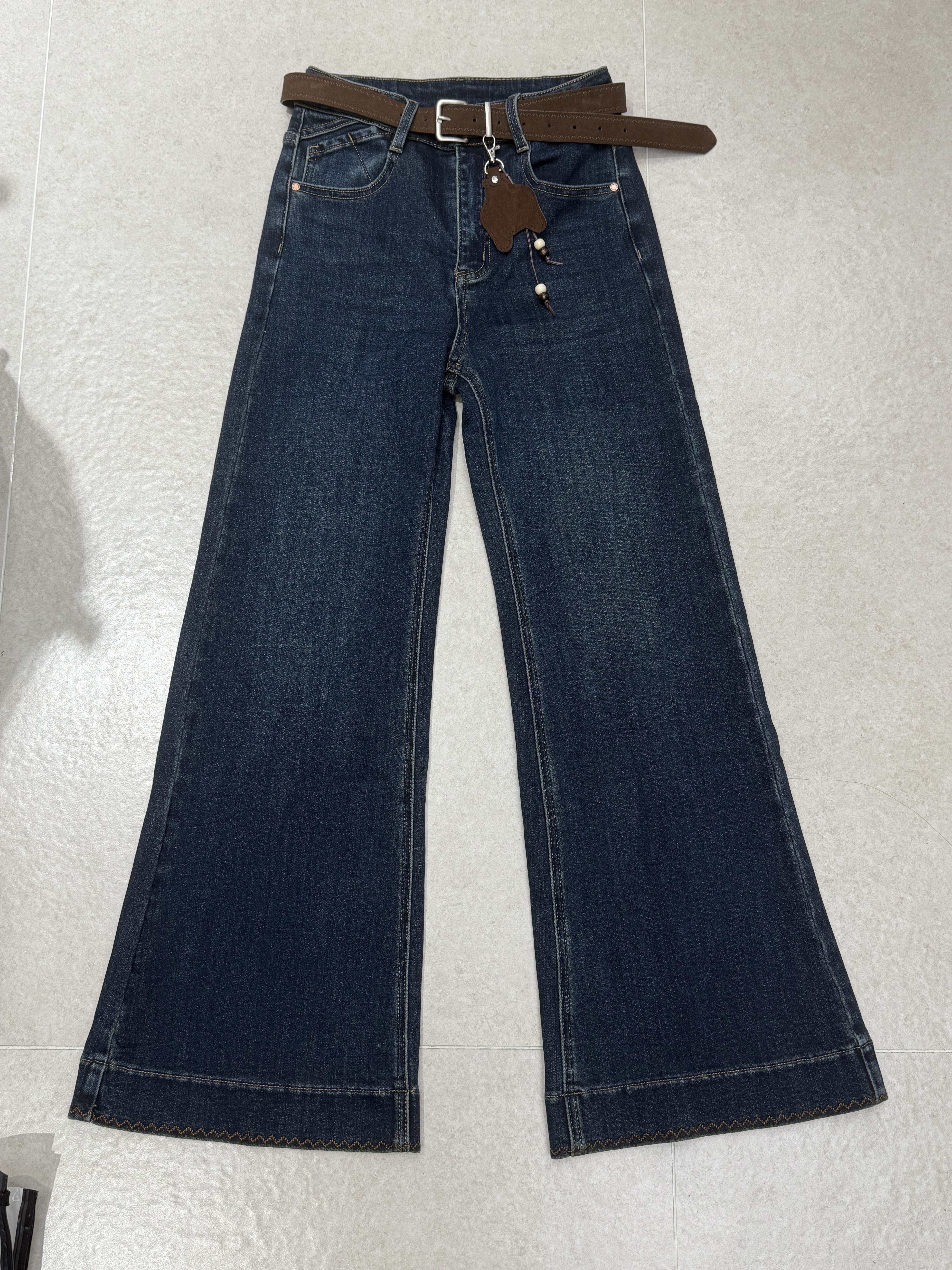 【门店同款】ENJOY冬季腰带挂饰磨毛喇叭裤 167044582