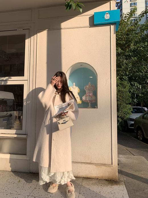 Read Nameless /韩剧大衣白色苏力羊毛＋黄色荷叶边可露肩毛衣 2025/12/6 商品图12