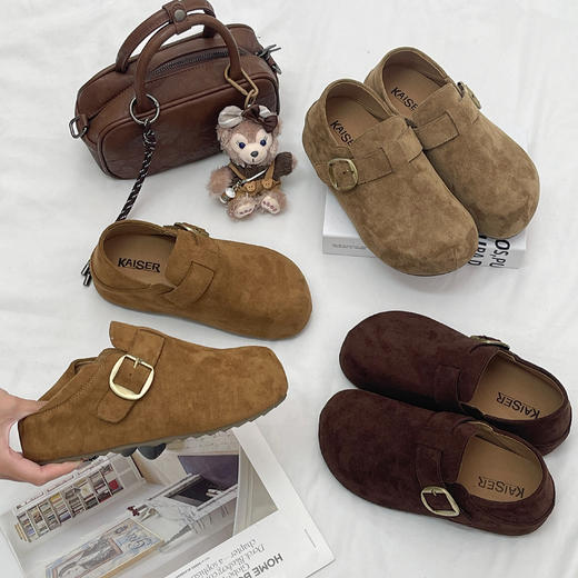 【限量赠品！】凯撒KAISER 复古休闲勃肯鞋 | 单里/棉里可选 半拖/全包 4.5-5厘米内增高 显高显瘦 秋冬百搭【棉全包、棉半包款 爆仓3-5天发货】 商品图3