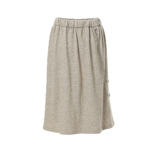 Famecoco范可儿优雅气质毛呢半身裙秋冬女高腰a字显瘦中长款加厚包臀裙半裙D198HA300 商品图1