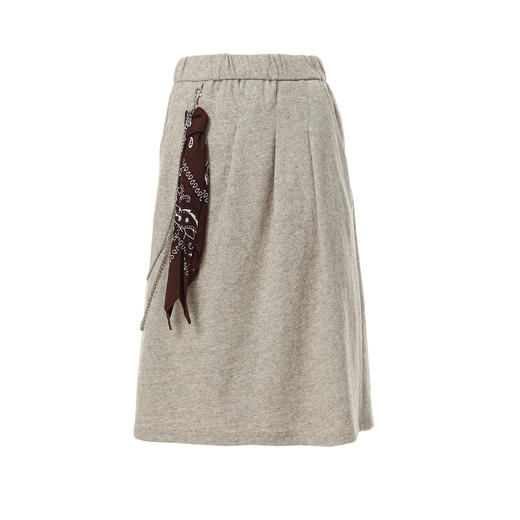 Famecoco范可儿优雅气质毛呢半身裙秋冬女高腰a字显瘦中长款加厚包臀裙半裙D198HA300 商品图0