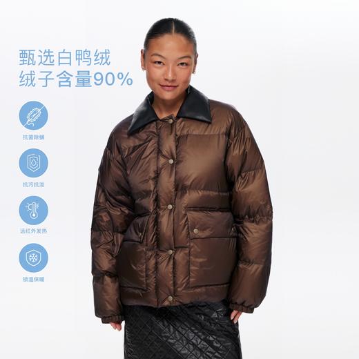 Oneup pu皮领宽松口袋羽绒（男女同款） 商品图5