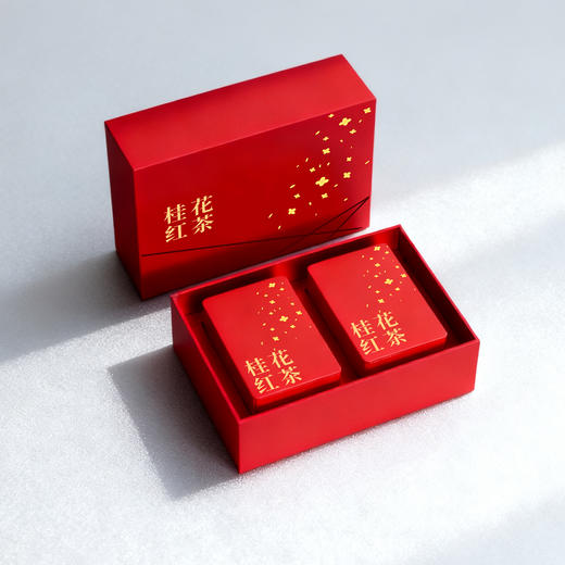 魔方【桂花红茶 001-2 方罐 红色】36元一套/10套一箱 商品图0