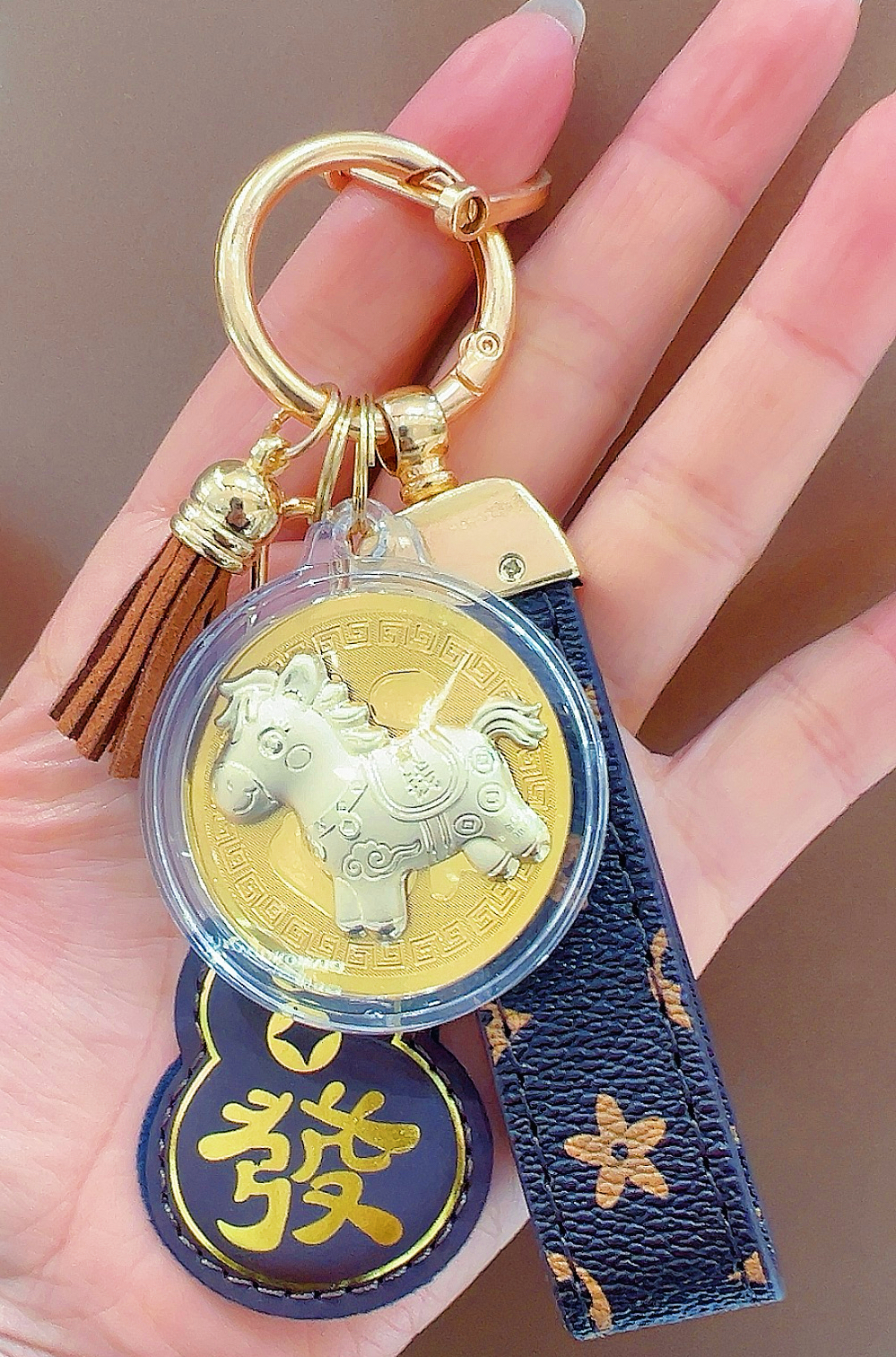 2楼老凤祥足金马上有钱钥匙扣秒杀价19.9元