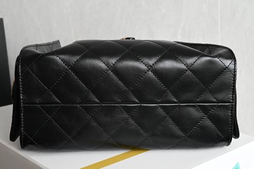 GZ279-香奈儿25bag mini 油蜡皮鸳鸯扣 荔枝纹银扣 荔枝纹金扣（LZ*MM） 商品图4