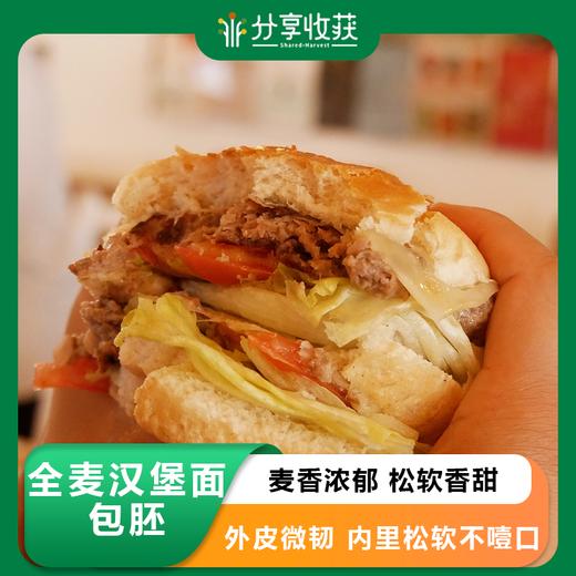 【预售】全麦汉堡面包胚95g*6个 | 7天内发货 | 分享收获烘焙工作室 * Whole Wheat Hamburger Bun 商品图0
