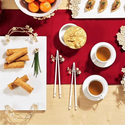 Michael Aram陶瓷筷子家用高档轻奢抗菌防霉4双套装精致筷托 商品图1