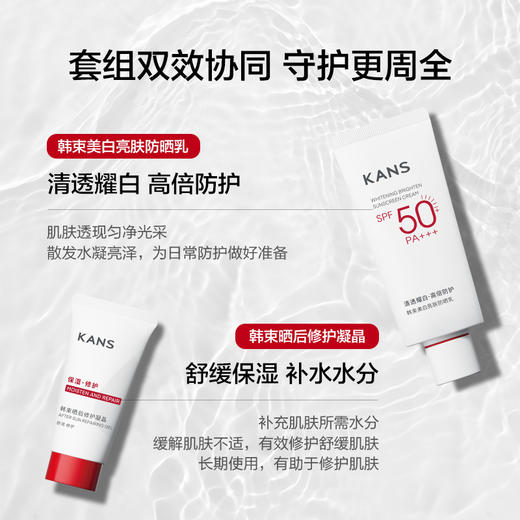 韩束50倍高防晒指数  水感夏日防晒组合60ml+30ml-7888新款 商品图5