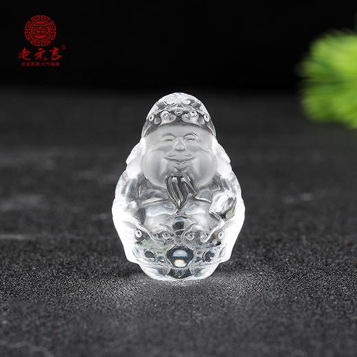 老元吉白水晶福禄财神吊坠 商品图1
