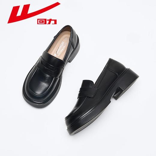 回力乐福鞋女2025秋季新款jk单鞋英伦风玛丽珍公主黑色厚底小皮鞋 商品图3