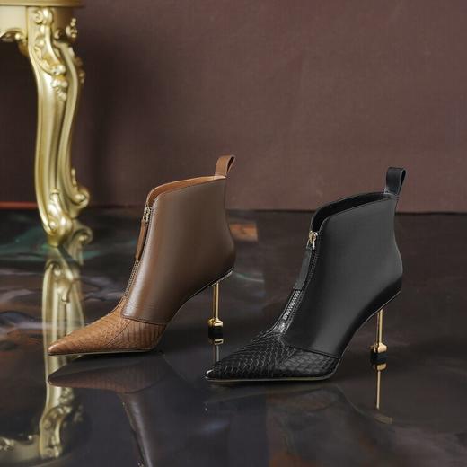 【预售7天】全皮轻奢法式复古女鞋小众时尚女靴197MY&A197 商品图4