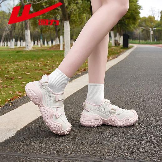 回力运动凉鞋女鞋2025新款秋季透气舒适户外鞋子镂空魔术贴老爹鞋 商品图7