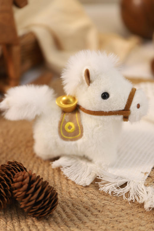 优选丨【 新年双节特惠 明星同款九华山 】小马毛绒挂件 包包钥匙扣手机车上挂件 下单送龙虾扣 商品图3