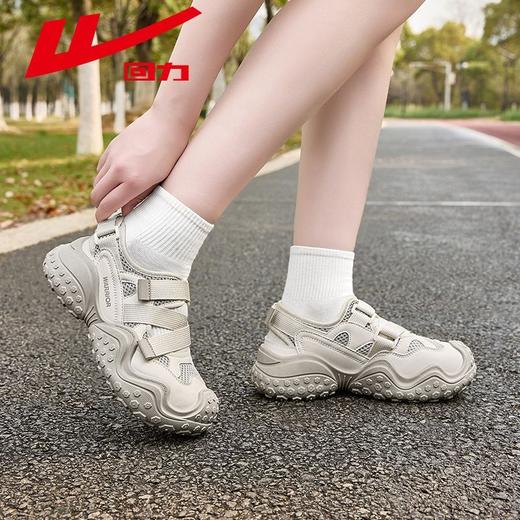 回力运动凉鞋女鞋2025新款秋季透气舒适户外鞋子镂空魔术贴老爹鞋 商品图1