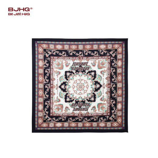 【敦煌联名】BJHG不计后果设计感头巾男新款潮百搭配饰撞色方巾女 商品图0