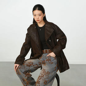 极简磨砂皮加绒外套-纪念日百货门店同款167945428